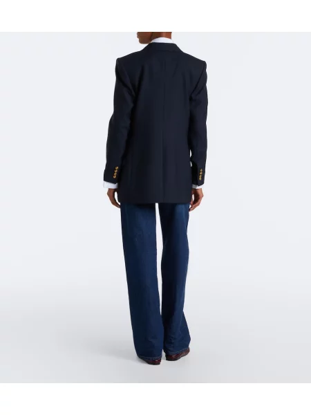 Blugi cu picior larg Saint Laurent albastru