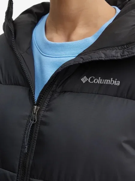 Palton Columbia cu glugă albastru
