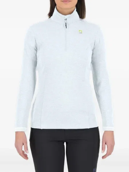 Bluza Karpos z zamkiem błyskawicznym do połowy biała