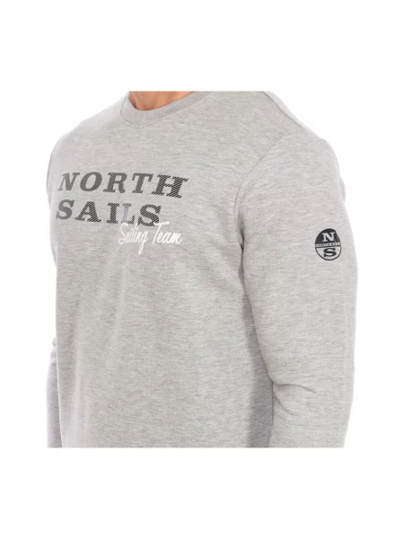 Bluza North Sails z nadrukiem żakardowa szara