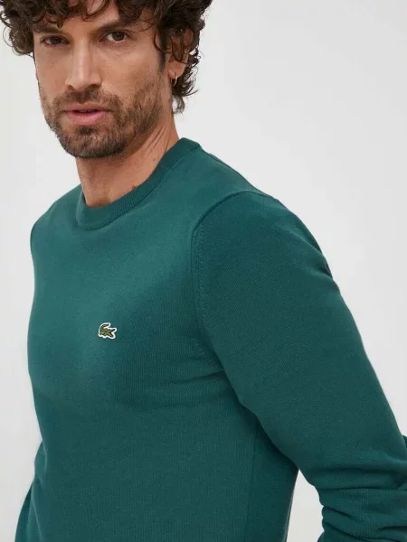 Lacoste pulover za muškarce od pamuka zelena