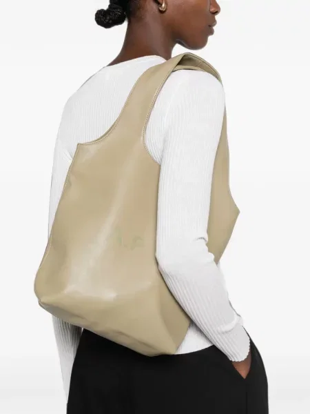 Geantă shopper A.p.c. din piele cu imagine