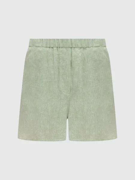 Льняные шорты Loro Piana зеленые