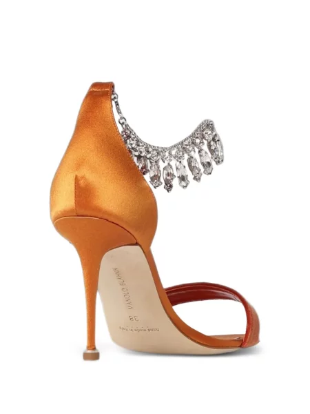 Szandál Manolo Blahnik narancsszínű