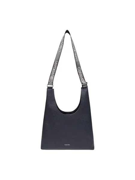 Calvin Klein Torebka Webbing Adj Strap Large Shoulder czarny