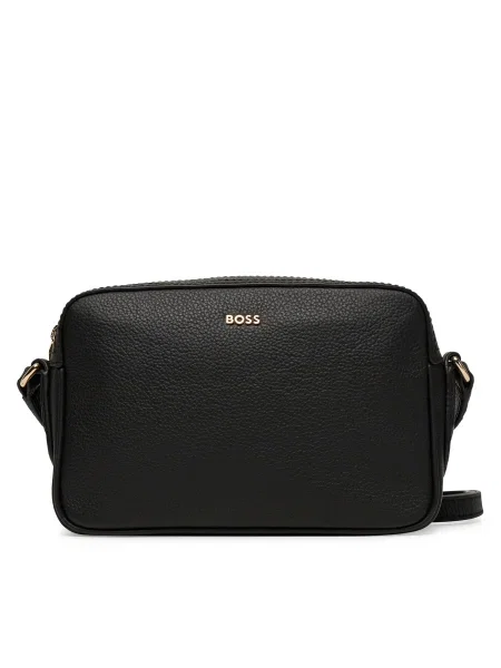 Кожена чанта BOSS черно