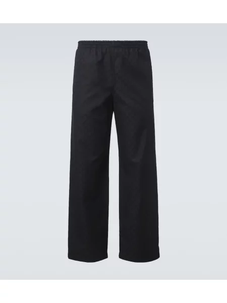 Pantaloni Gucci din canvas albastru