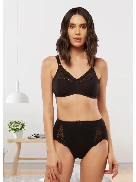 Бюстгальтер Uniconf бавовна/поліамід чорний