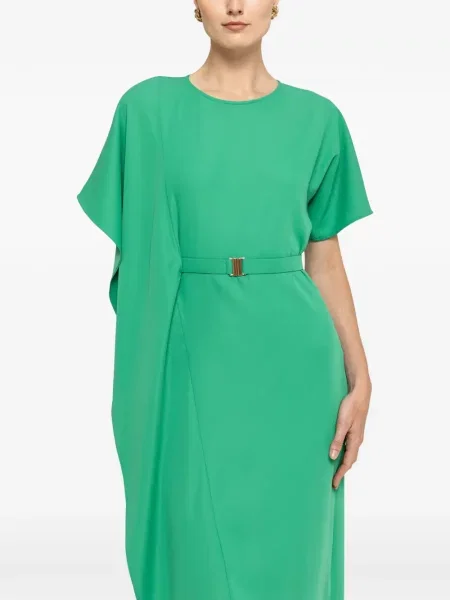 Cu centură rochie midi Nissa verde