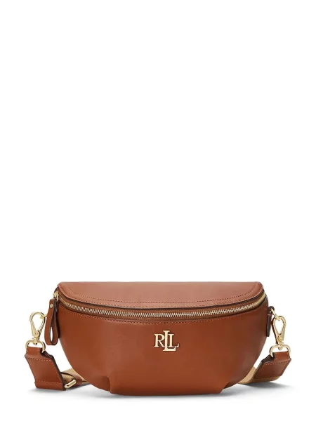 Lauren Ralph Lauren Kožená kabelka hnědá