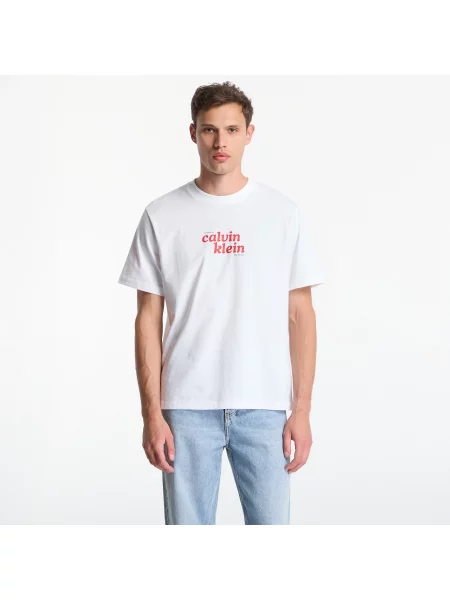 T-shirt Calvin Klein Jeans Ss Calvin Klein Trvl Font Graphic Tee Bright White L λευκό
