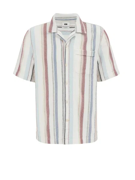 WE Fashion Košile modrá / světlemodrá / červená bílá