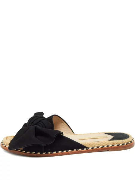 Велурени сандали Paloma Barceló с панделка черно