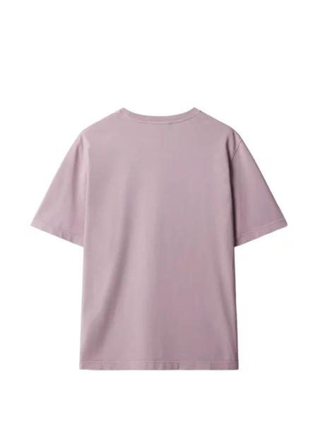 Tricou Maison Kitsune cu broderie violet