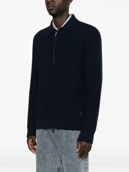 Πλεκτό polo Baracuta μπλε