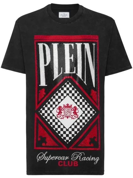 Tricou Philipp Plein cu strasuri negru