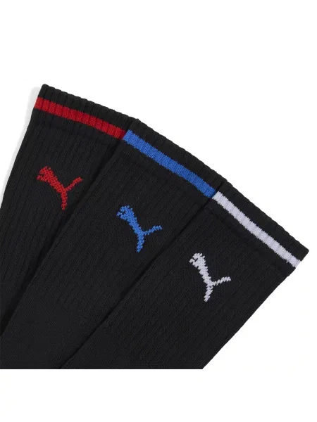 Sportowe skarpety PUMA Unisex w paski trójpak Odzież czarny