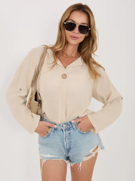 Bluzka Italy Moda beżowa