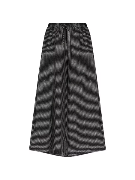 Șnur de strângere pantaloni Max Mara cu dungi negru