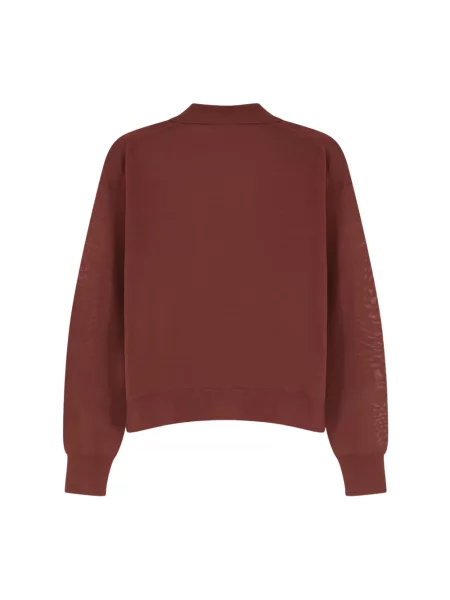 Sweter Soeur wełniany czerwony