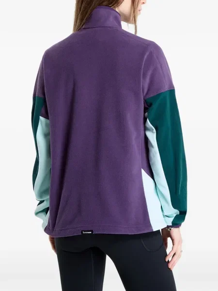 Anorak Adidas din fleece cu dungi mini alb