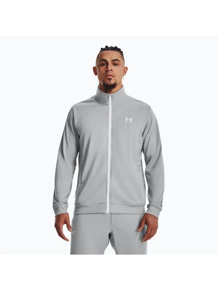 Hanorac Under Armour Sportstyle Tricot mod gri/alb pentru bărbați alb