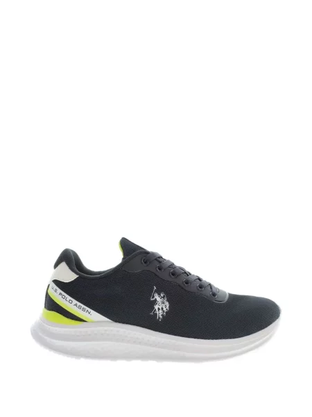 Sneakerși U.s. Polo Assn. cu șireturi din dantelă cu autograf albastru