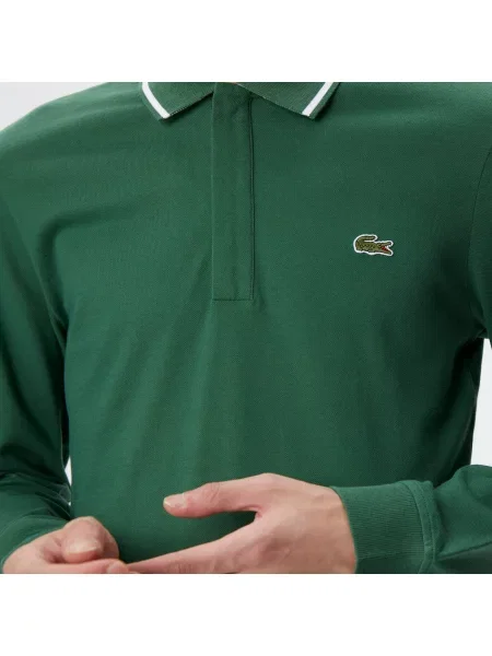 Поло Lacoste зеленое