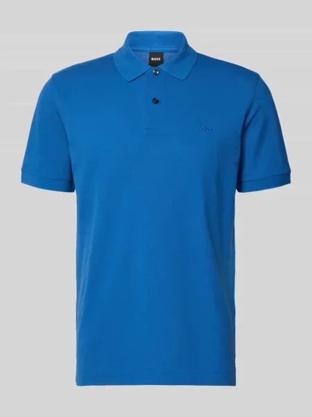 Koszulka polo o kroju regular fit z czystej bawełny model PALLAS' Hugo niebieska
