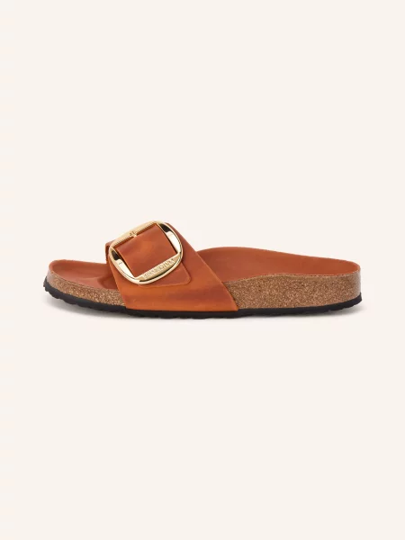 Birkenstock Pantofle Madrid Big Buckle tmavě / zlatá oranžová