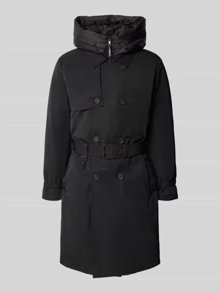 Płaszcz parkowy z pikowaną wstawką model „Tarm” Khujo czarny