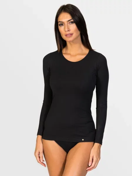 Zd ZERO DEFECTS Maiou Artemisa Long-sleeve Soy fiber' negru