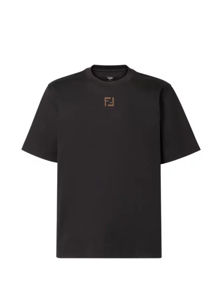Tricou Fendi cu broderie negru