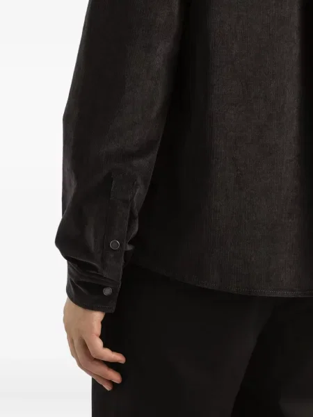Cămașă Dolce & Gabbana de catifea cord gri