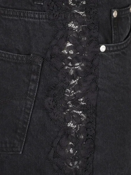 Blugi Stella Mccartney din dantelă negru