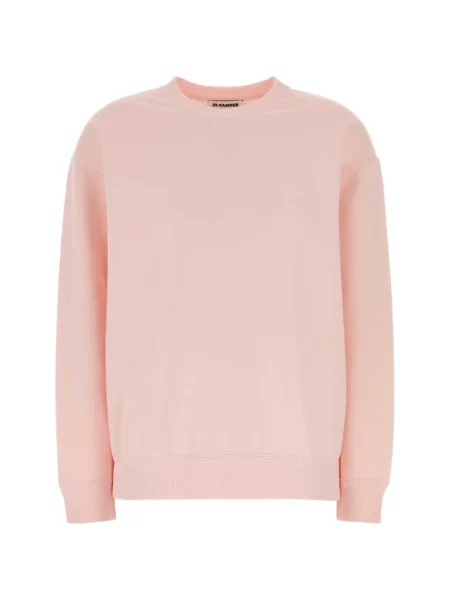 Hanorac crewneck Jil Sander cu decolteu rotund roz