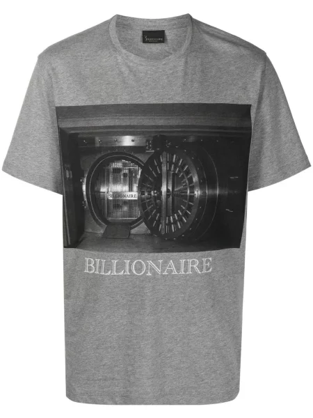 Tricou Billionaire cu imagine scurt gri