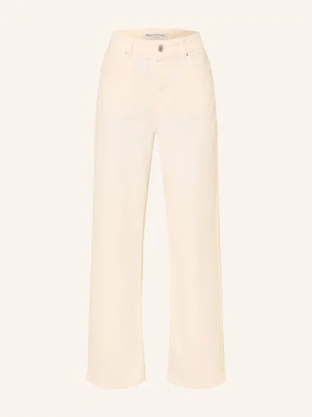 Marc O'polo Široké Džíny Linn white cotton bílé
