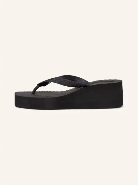 Sleepers Klapki High Platform schwarz czarne