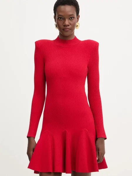 Retrofete sukienka Sydonie mini rozkloszowana czerwony