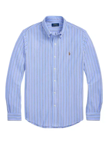 Șapcă Polo Ralph Lauren din fleece cu dungi cu volane albastru