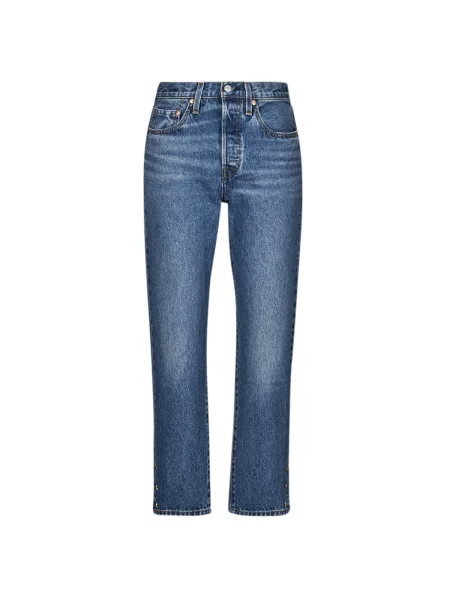 Boyfriend fit kavbojke Levi's® obrezano modra