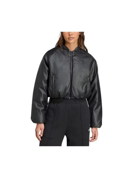 Kurtka skórzana Adidas Originals czarna