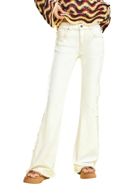 Jeansy dzwony Desigual dzwony białe