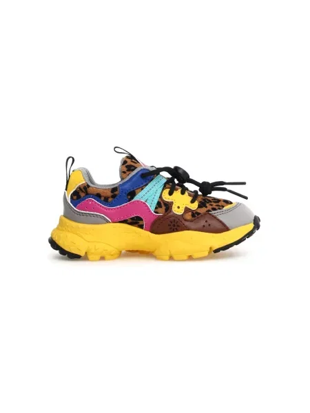 Sneakersy dziecięce Flower Mountain brązowe