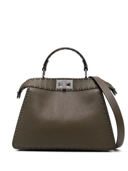 Geantă shopper Fendi verde