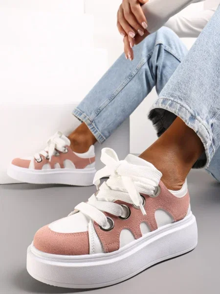 Sneakers Albi-Roz pe Platformă Schiltes roz