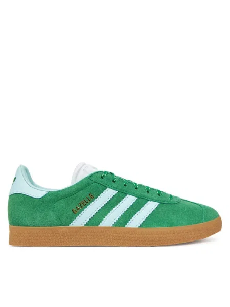 Велурени маратонки adidas Originals Gazelle зелено