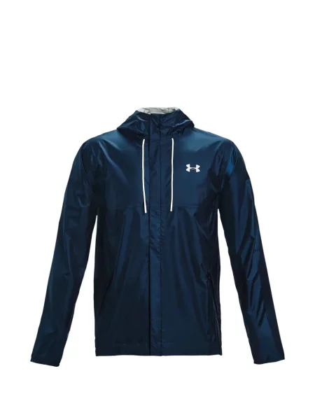 Geacă Under Armour cu glugă albastru