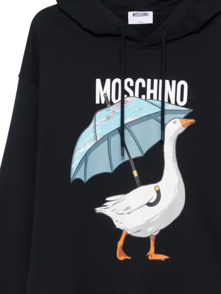 Hanorac cu glugă Moschino cu imagine albastru